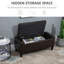 Faux Leather Upholstered Storage Bench-1357973456