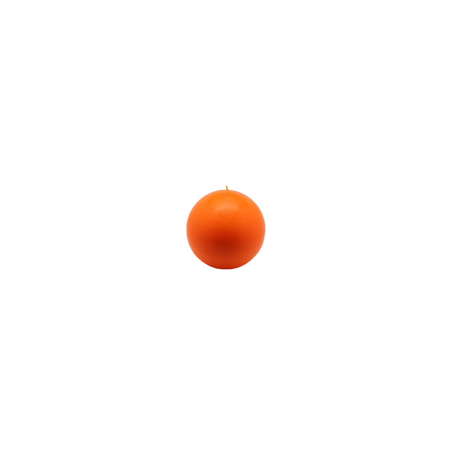 Ball Candle, 2" Diameter, Set of 12, Orange
