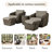 Cambelle Swivel Weather Resistant PE Wicker Barrel Chair and Ottoman Set-373351365-373351370