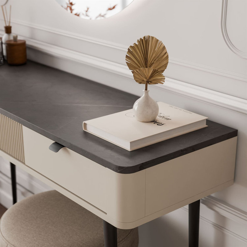 Dressing Table, cashmere / grey stone