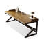 Bureau rectangulaire en bois massif brun clair-377431431-377431446