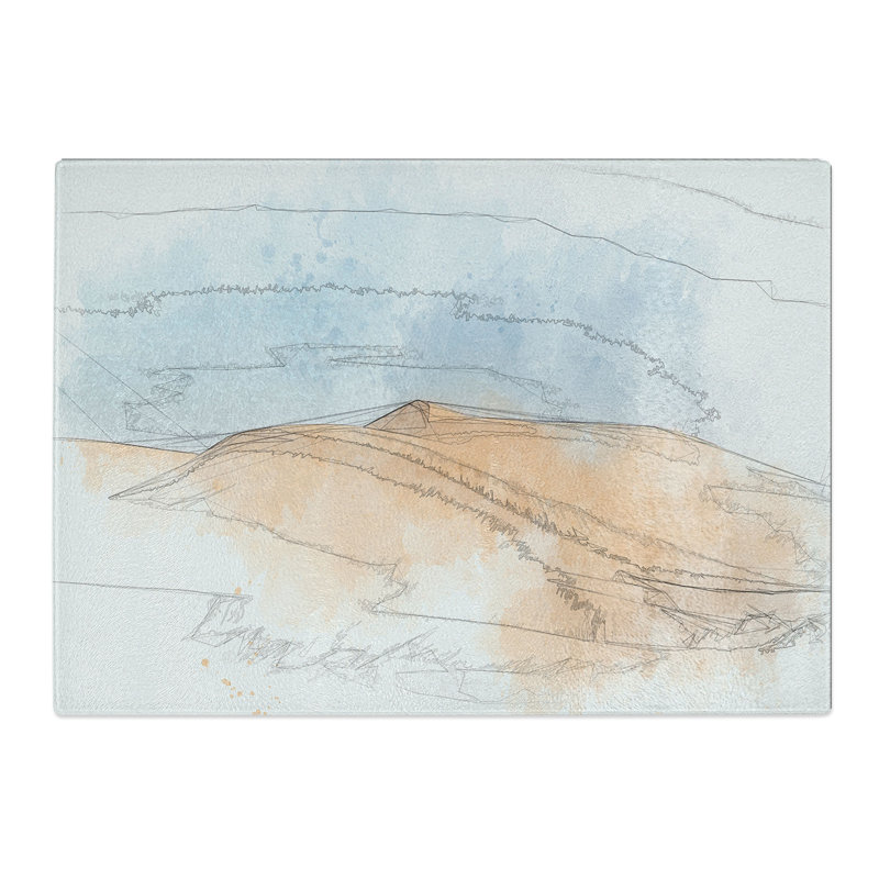 Tempered Glass Sand Dunes in Southern California Chopping Board, 20 cm x 28.5 cm