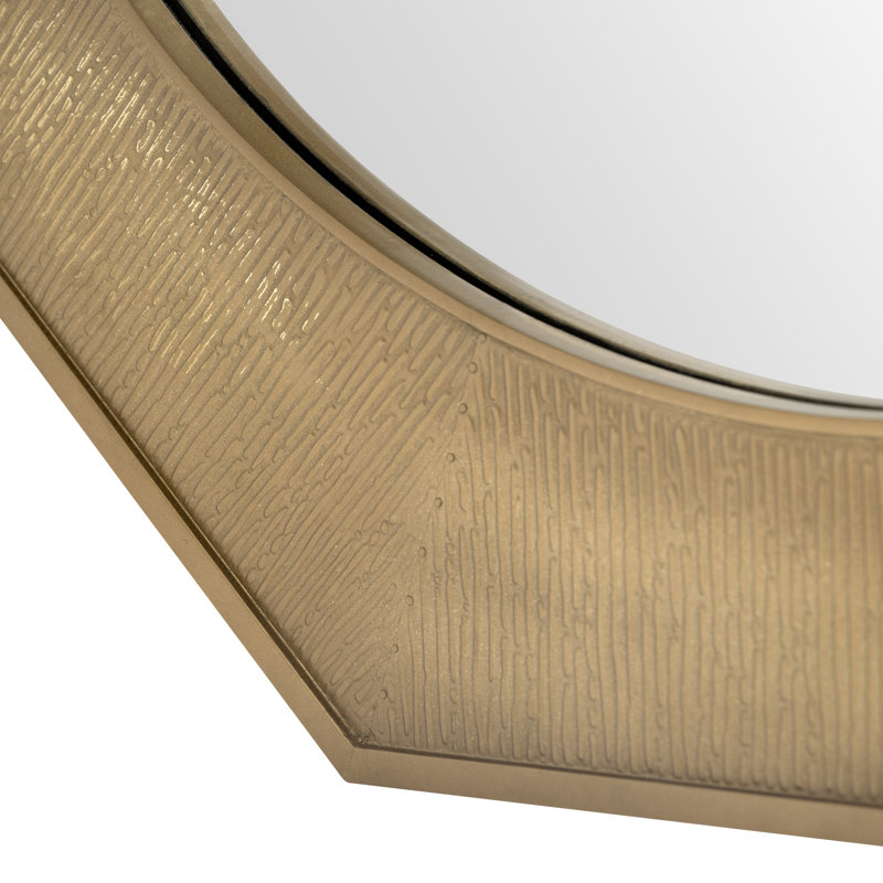 Martina Hexagon Brass Wall Mirror