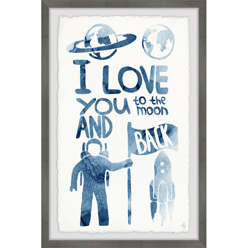 Cousins Astronaut's Love - Single Picture Frame Print, 30cm H x 20cm W