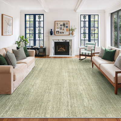 Tapis lavable à rayures rétro antidérapant (beige)