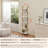 Industrial Square Pipe Shelf 5 Tier 15.6X11.8In Wall-Mount Gold White