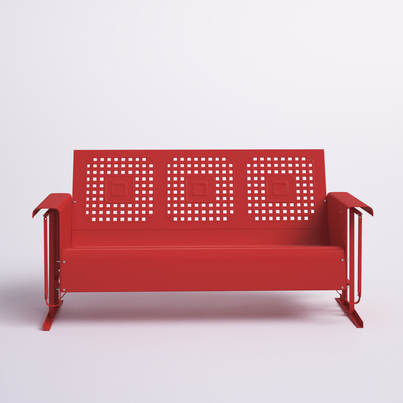 Banc en métal Gaume, Rouge