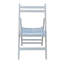 Chaise pliante blanche de 4 personnes en bois massif avec siège à lattes pour le confort, intérieur / extérieur, gain de place, poids léger, capacité de poids maximale de 220 lb pour 4 personnes, convenant à diverses occasions, compacte, avec roulement-1481287528