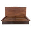 Lit en bois d'acacia Darmon avec finition noyer brut-411256545