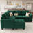 Modular Velvet Pull Out Bed With Storage Ottoman For Living Room Bedroom Apartment-848953532