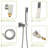 12" Ceiling Mount Shower System In Brushed Nickel - Square With Waterfall Tub Spout 3 Function, Rainfall & Handheld Valve Effortless Installation And Sanitizing Benefit Easy To Install Purify