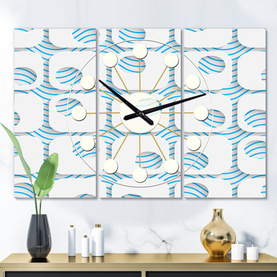 Horloge murale surdimensionnée 3d iii Mid-Century