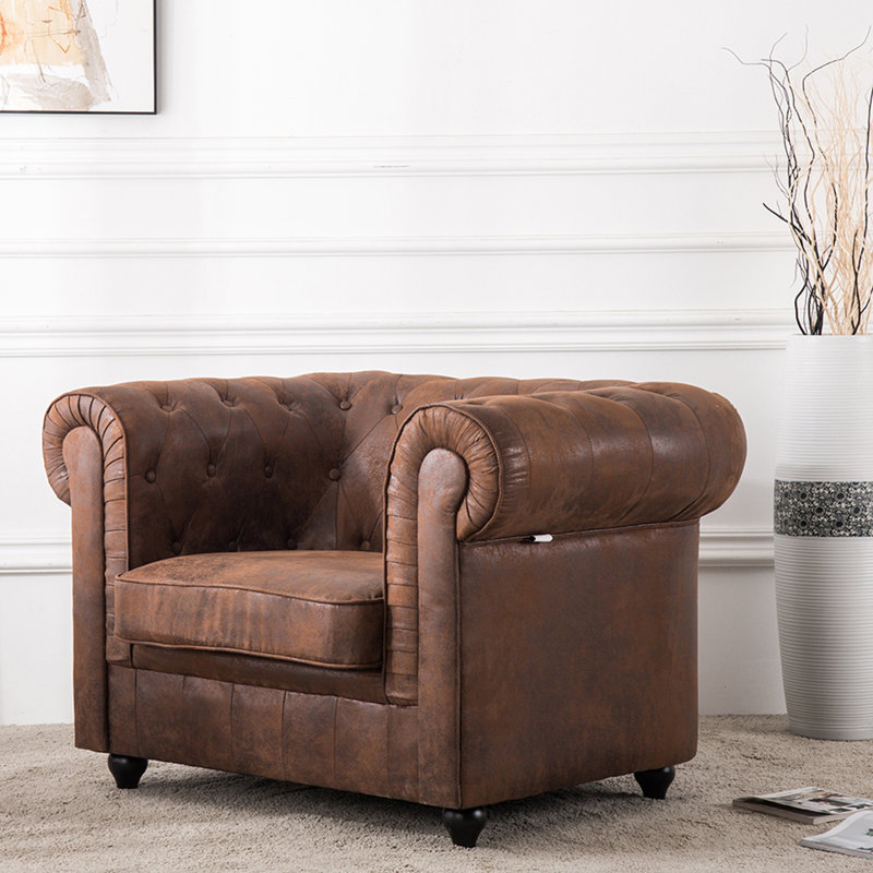 Bivens Leather Chesterfield Chair