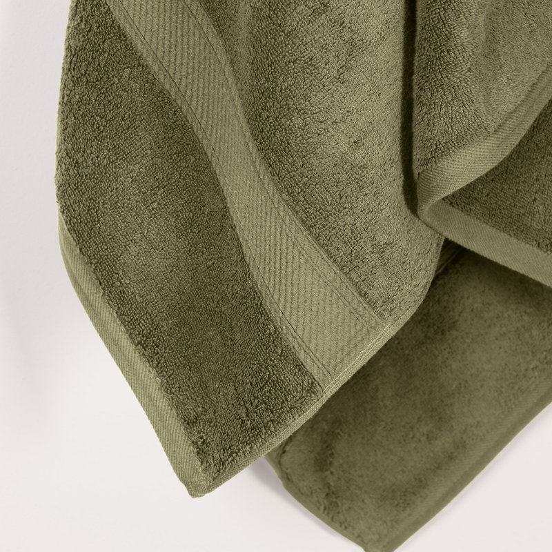 Ensemble de serviettes de bain en coton égyptien 800 pièces 2 pièces Renata , Vert forêt