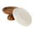 Acacia Wood-Enhanced Stoneware Serving Set