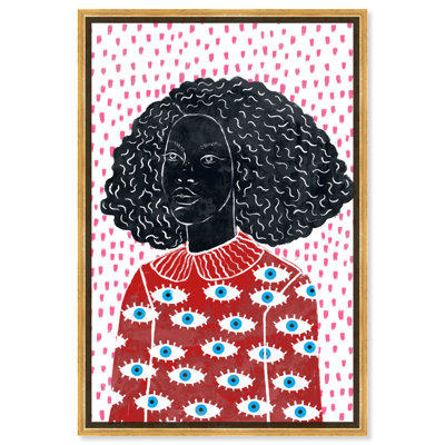 Ophelia and her Sweater Canvas Maximalist Art Print by Art Remedy