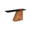 Slant Console Table, Natural/Black