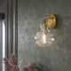 Byrne Single Light Glass Steel Dimmable Armed Sconce