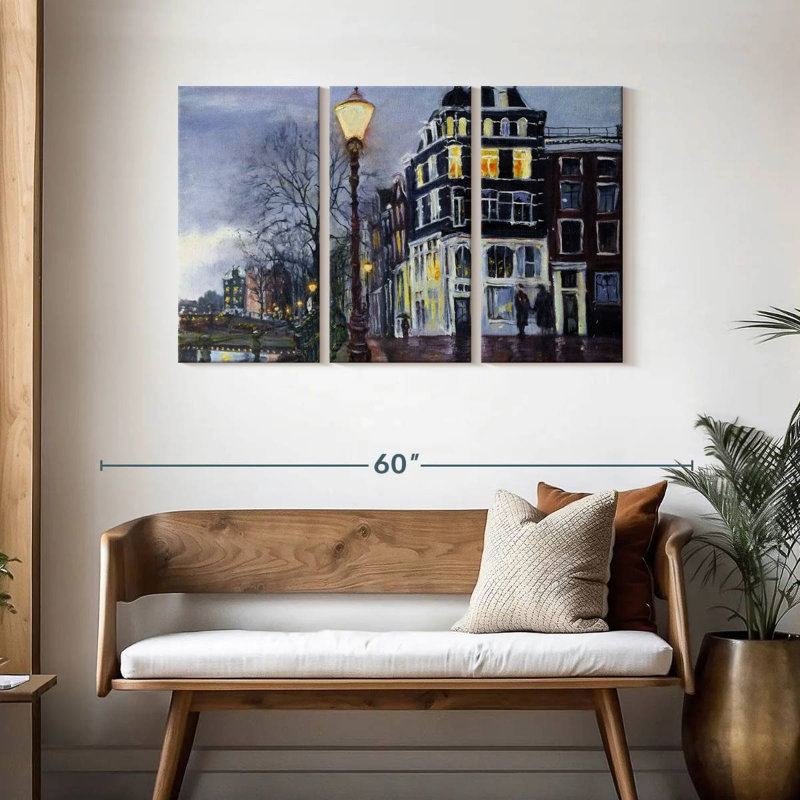 Sirci au crépuscule, Amsterdam, H 28 po x l 45 po