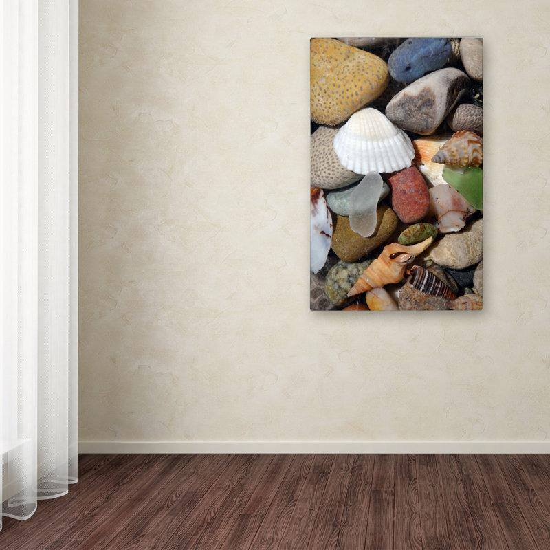 Michelle Calkins Petoskey Stones Framed Canvas Print, 49" x 37"