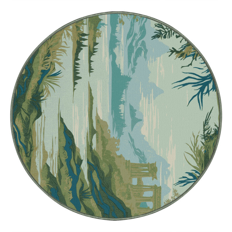 Courage Insignia Rug, Round 5'