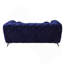 Causeuse en velours bleu