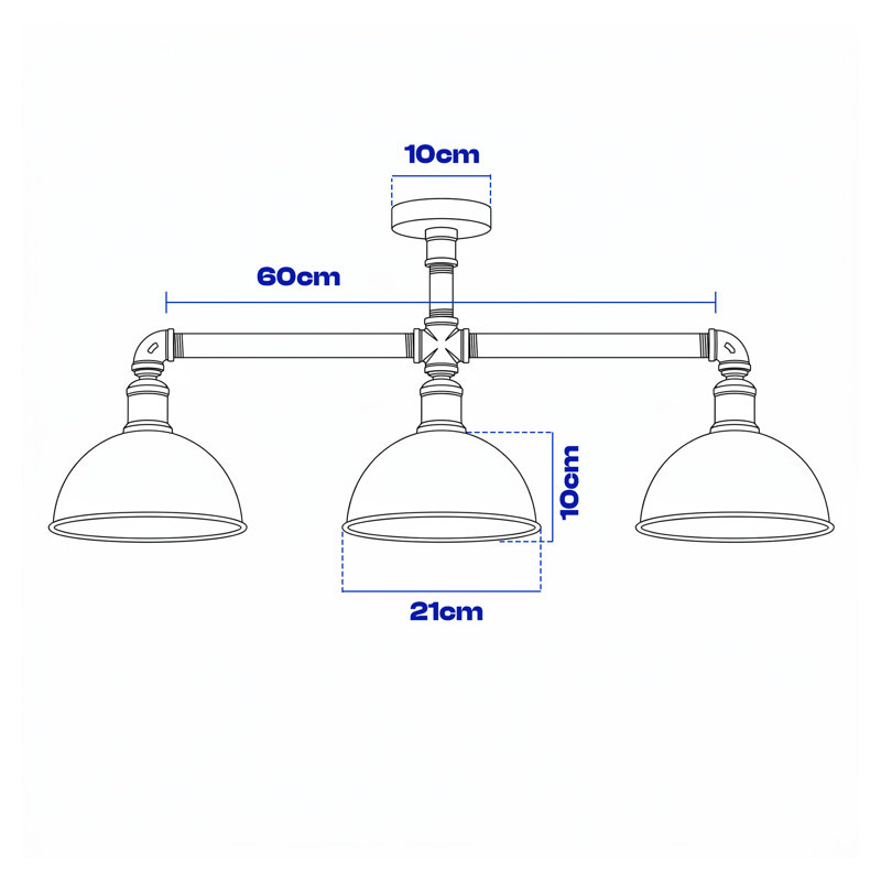 Cassano 3 - Light Pendant, Brushed Silver
