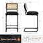 Tabouret de bar et de comptoir rembourré avec dossier en rotin Marlow-882574118-882574117-881468636