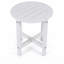 Table de bout blanche en PEHD pour l'extérieur, table de bout ronde pour terrasse toutes saisons 16 po