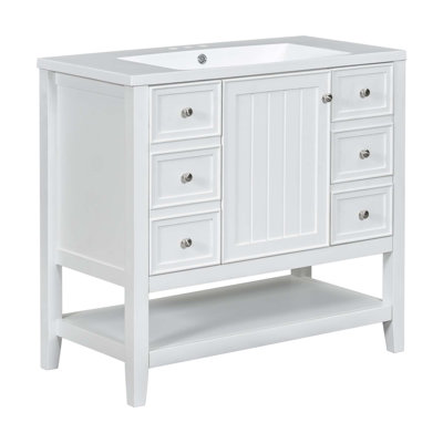 Ensemble de meuble-lavabo 36 po avec lavabo, 1 armoire et 3 tiroirs