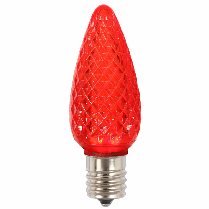 Ampoule de rechange Vickerman C9 DEL à facettes rouges scintillantes, paquet de 25