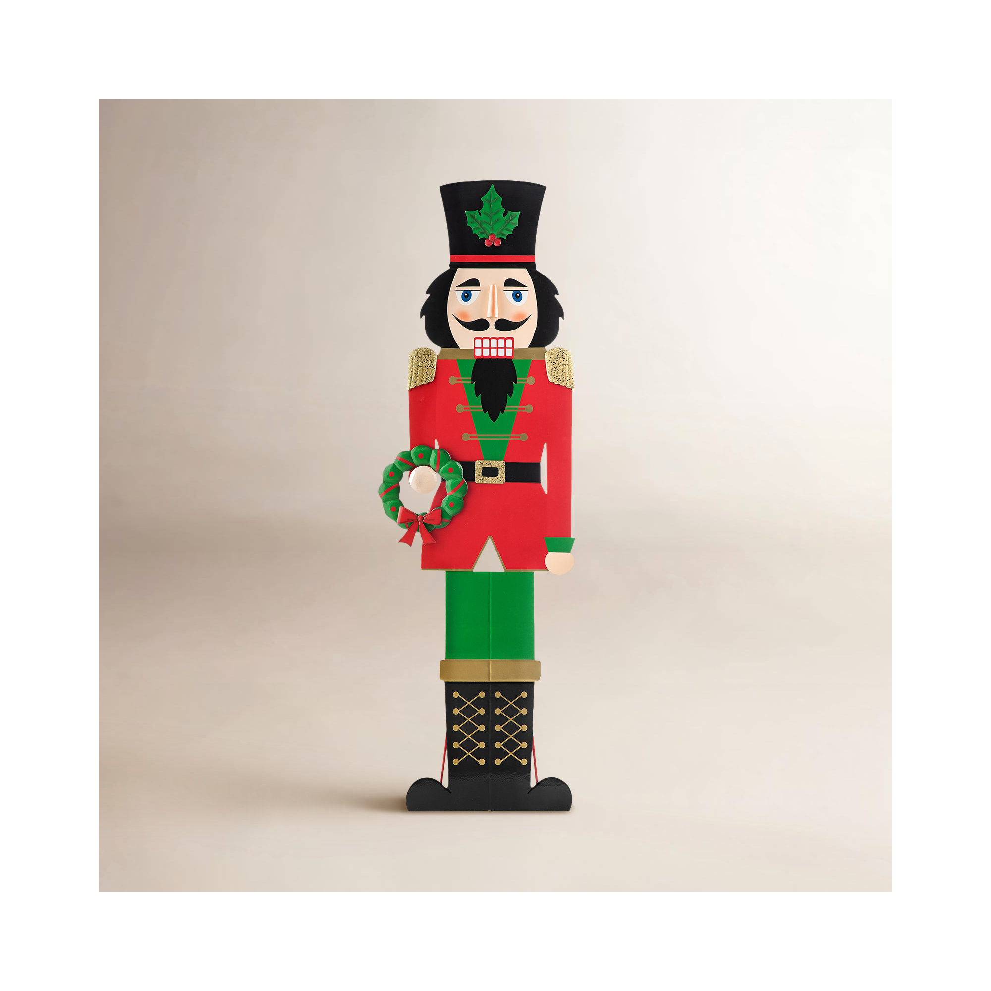 Jimena 60"H Metal Nutcracker Porch Décor