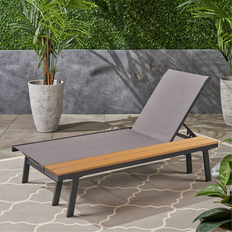 CHAISE WATERLOO avec table d'appoint en bois, 1 pièce, 1