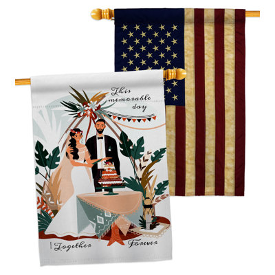 Drapeau de maison en polyester à 2 côtés 40 x 28 po