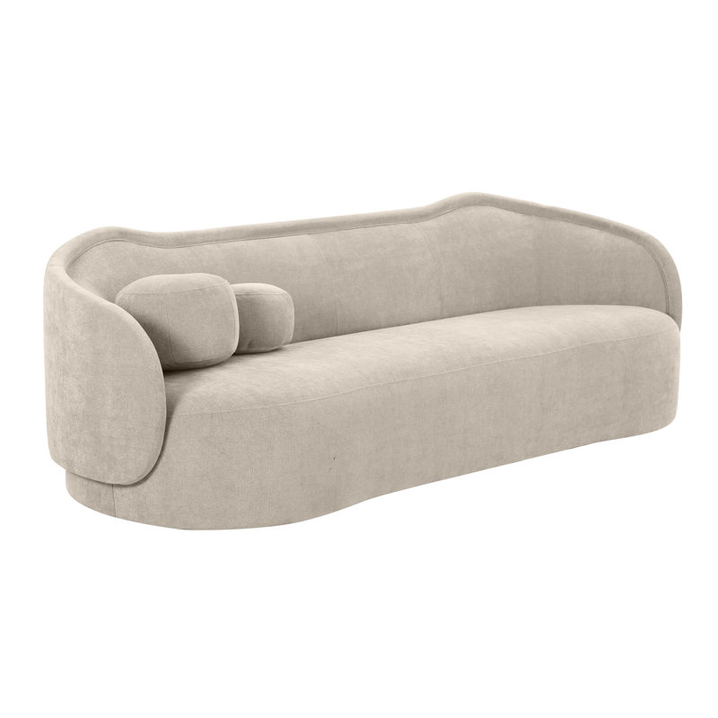 Canapé 92,5 po en velours performance texturé taupe, Taupe