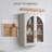 Ann Modern Arched Bathroom Wall Cabinet with Glass Doors, White-1PCS-428058262-422599759