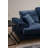 Elegant Navy Blue Corner Sofa with Adjustable Backrest, 119.6 x 74.8 x 36.2 inches | Beech Wood Frame & Chipboard, 100% Polyester Fabric | Includes 5 Pillows, Dry-Cleanable, Modern Industrial Design, Perfect for Living Rooms-1153767030
