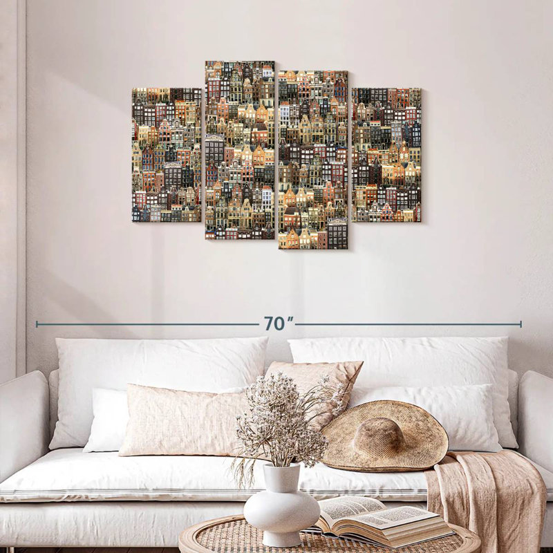 Sireci Amsterdam Cityscape, 27" H x 43" W