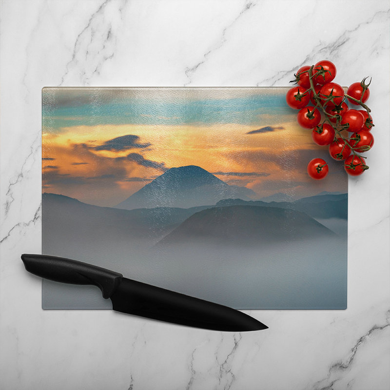 Bromo in morning time Designer Glass Chopping Board  Designer Glass Chopping Board