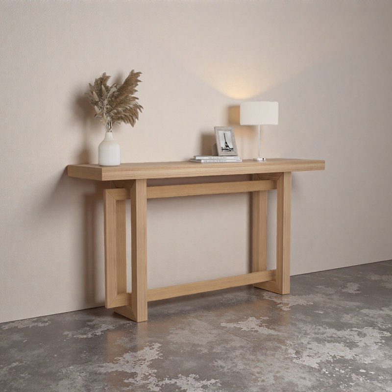 Console d'entrée en panneau de fibres à densité moyenne 59,05 pouces pour couloir, derrière le canapé, salon, vestibule, assemblage facile