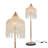 3-Light Elegant Crystal Floor Lamp – Vintage Waterfall Design With Grape-Shaped Crystal Bead Strings And Marble Texture Base For Living Room, Bedroom, Or Office Décor (Bulb Not Included)