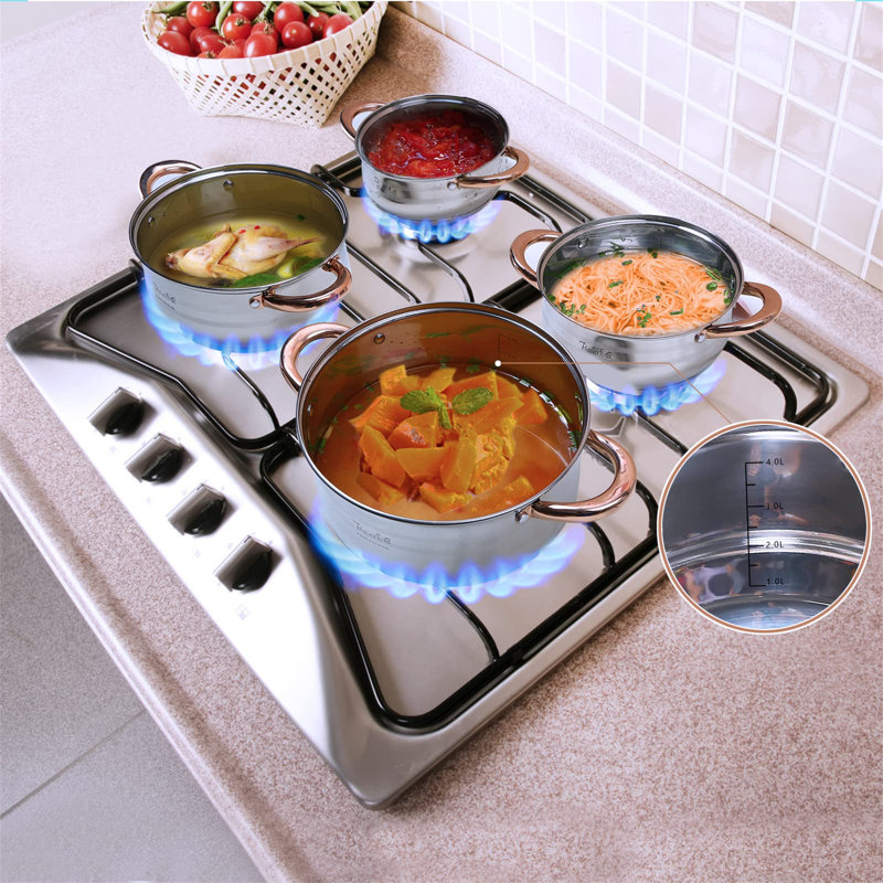 Vencier 4.5L Non-Stick Stainless Steel Pot Set