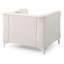 Fauteuil contemporain incliné ivoire