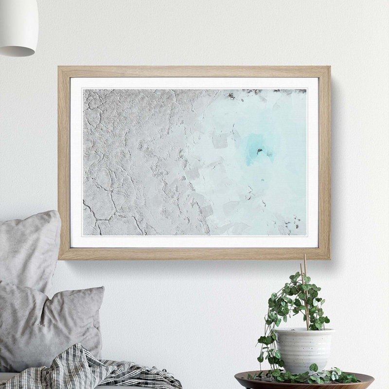 With Your Memories in Abstract - Picture Frame Painting Print, 40cm H x 60cm W x 2cm D, Oak