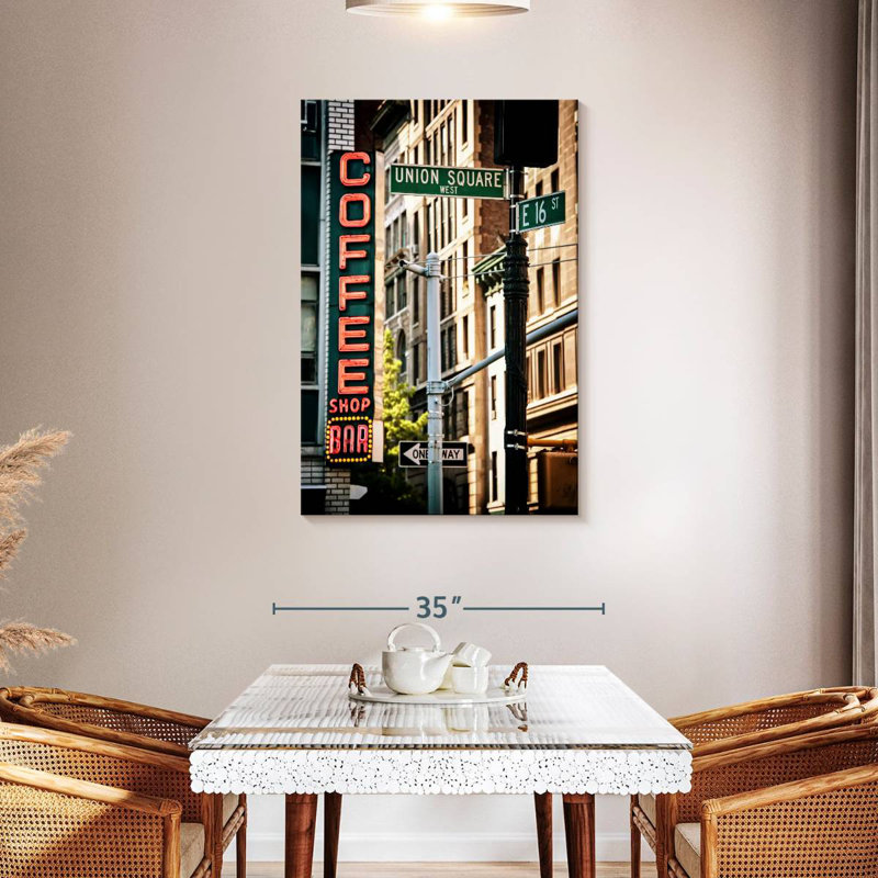 Sireci Union Square Coffee, 45" H x 30" W