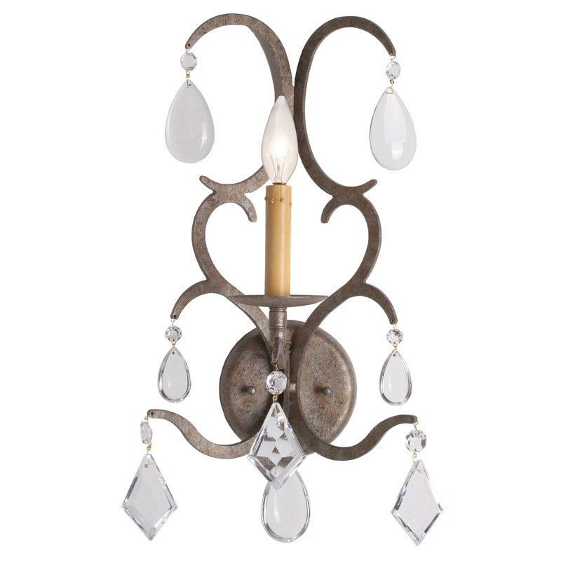 Alicia Steel Candle Wall Light