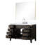 Meuble-lavabo simple, comptoir en marbre, robinet et 46 miroirs de salle de bain-204226026