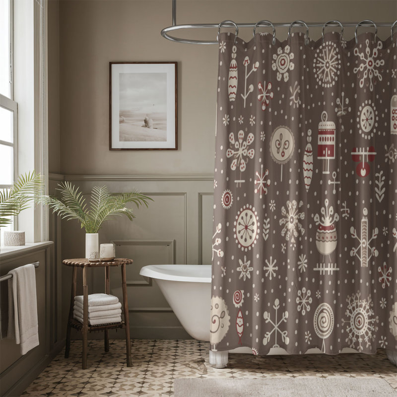 Rideau de douche Wintry Abstract création - Premium, H 74 po x l 71 po