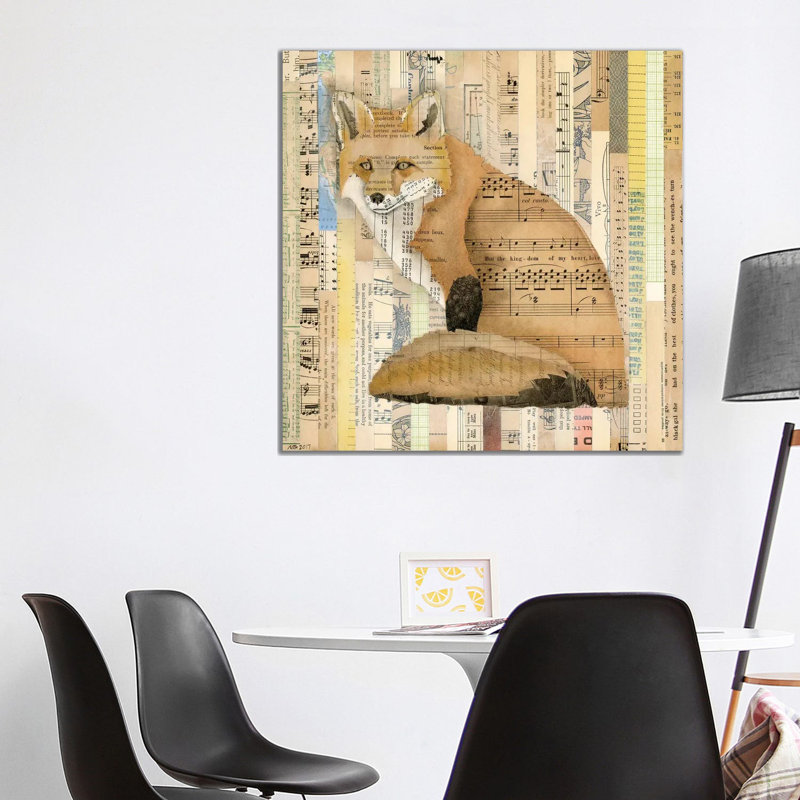 Red Fox Collage II by Nikki Galapon - Wrapped Canvas Gallery-Wrapped Canvas Giclée, 93.98 cm H x 93.98 cm W x 1.91 cm D