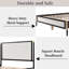 Base de lit plateforme en métal de qualité supérieure avec tête de lit en tissu 23 po et rangement sous le lit 8 po-2091687680